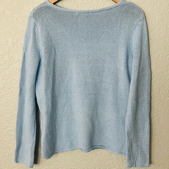 Miracle Brand Light Blue 'Lake Life' Sweater size Medium New $65 - Picture 3 of 3
